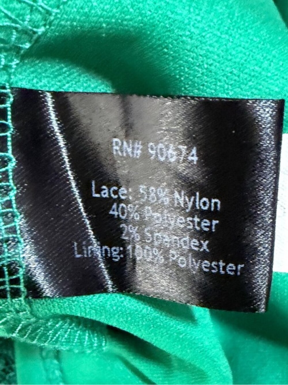 Boston Proper M Emerald Green Lace Sequin Open Back Holiday Top - Picture 10 of 10